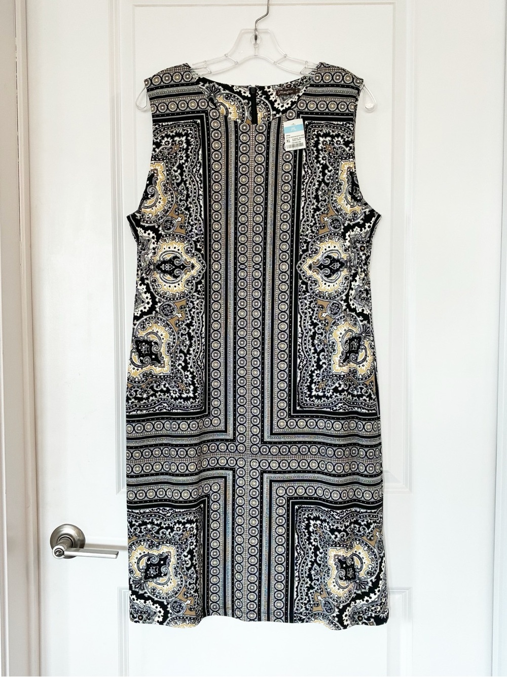 NWT J. McLaughlin Catalina Cloth sleeveless geometric paisley shift dress. XL - Picture 2 of 16